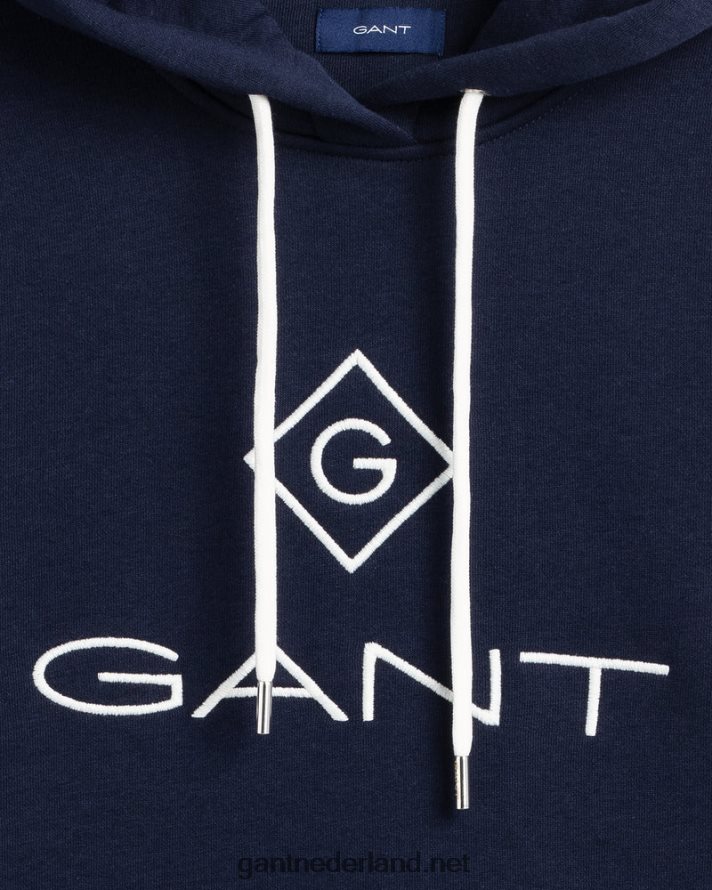 GANT vrouwen avond blauw sweatshirt met logo-sweatshirt R48460736