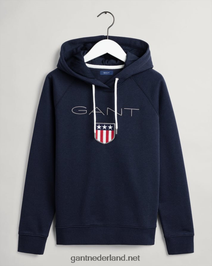 GANT vrouwen avond blauw sweatshirt met schild voor dames R48460733