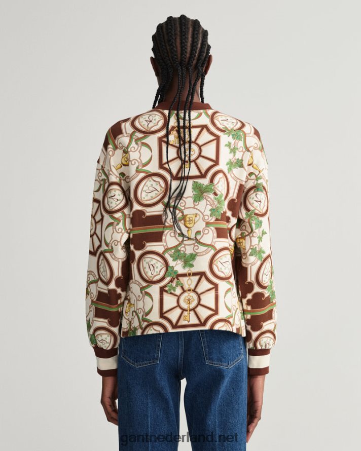 GANT vrouwen cacaoboon Amerikaanse luxe trui met ronde hals R48460712