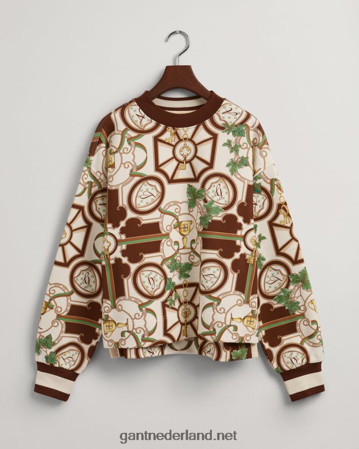 GANT vrouwen cacaoboon Amerikaanse luxe trui met ronde hals R48460712