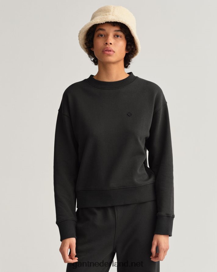 GANT vrouwen ebbenhout zwart icon g essentieel sweatshirt met ronde hals R48460717