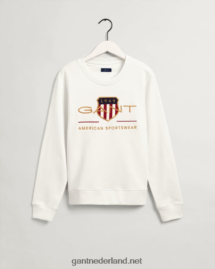 GANT vrouwen eierschaal damesarchiefschild sweatshirt met ronde hals R48460719