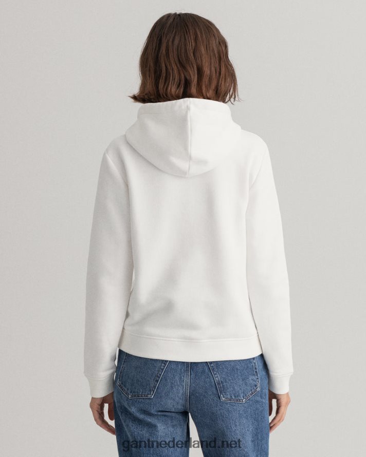 GANT vrouwen eierschaal sweatshirt met capuchon voor dames R48460723