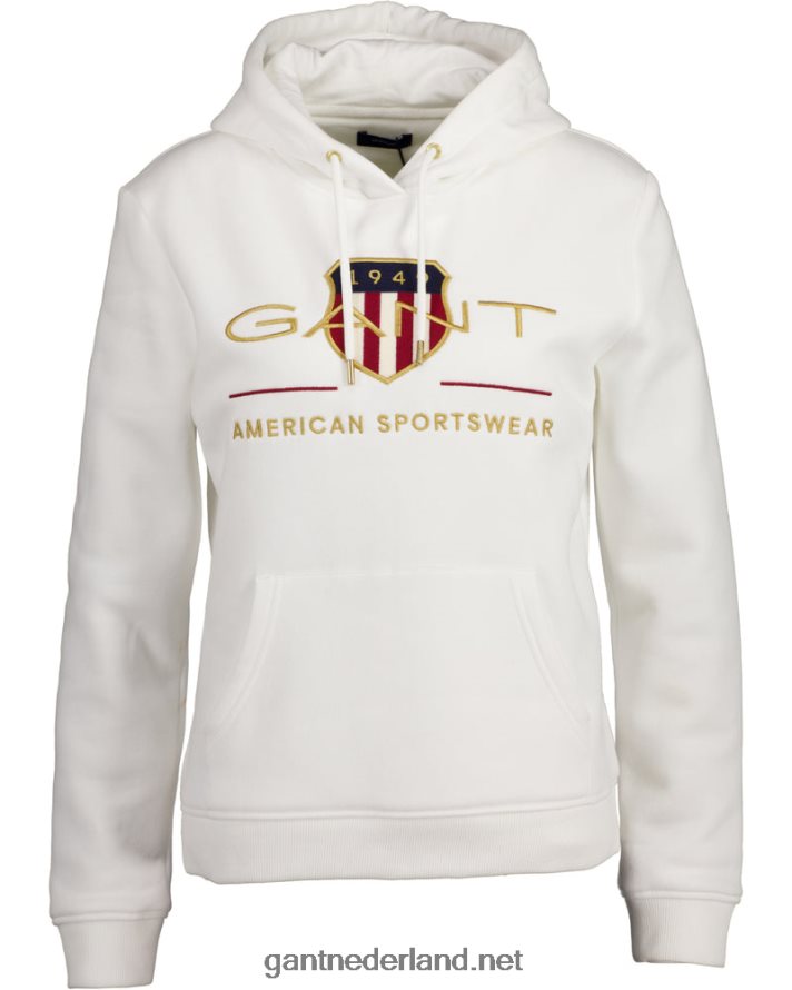 GANT vrouwen eierschaal sweatshirt met capuchon voor dames R48460723