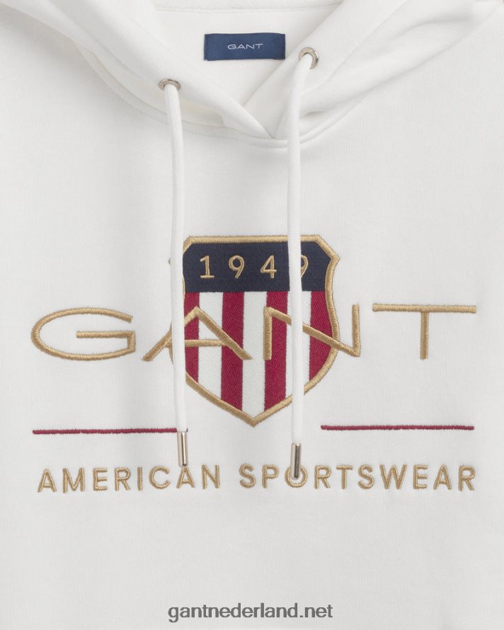 GANT vrouwen eierschaal sweatshirt met capuchon voor dames R48460723