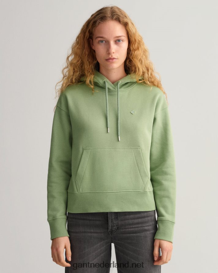 GANT vrouwen eucalyptus groen icon g essentiële hoodie R48460716