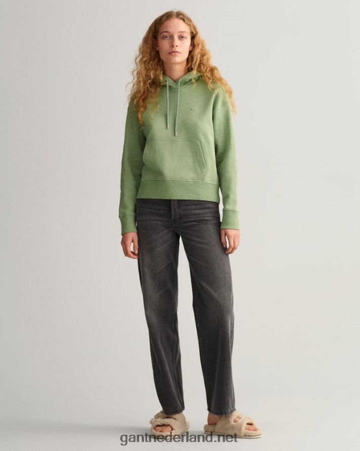 GANT vrouwen eucalyptus groen icon g essentiële hoodie R48460716