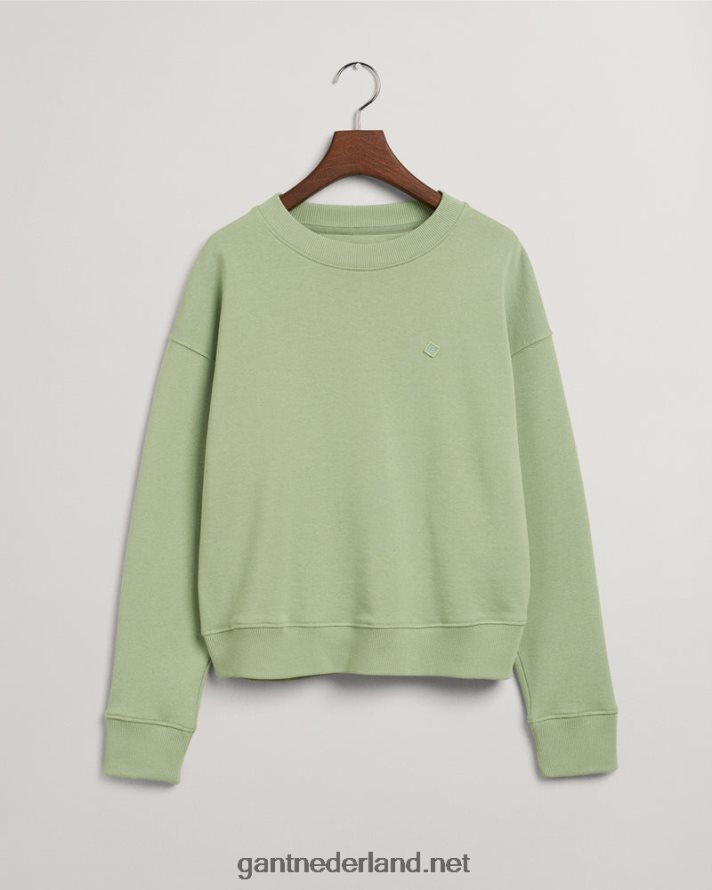 GANT vrouwen eucalyptus groen icon g essentieel sweatshirt met ronde hals R48460711
