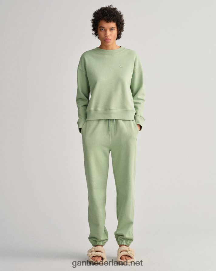 GANT vrouwen eucalyptus groen icon g essentieel sweatshirt met ronde hals R48460711