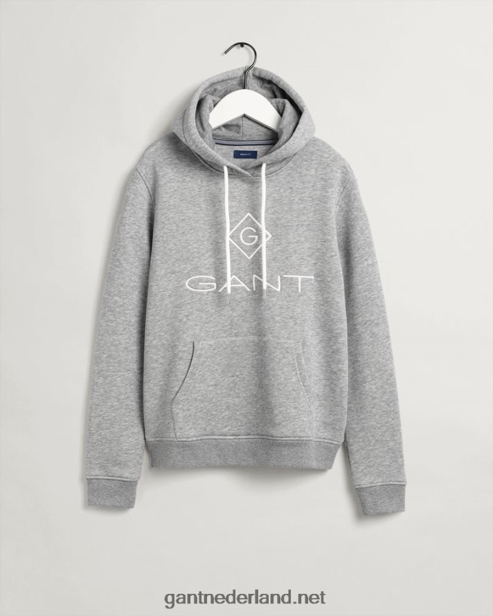 GANT vrouwen grijs gemêleerd sweatshirt met logo-sweatshirt R48460722