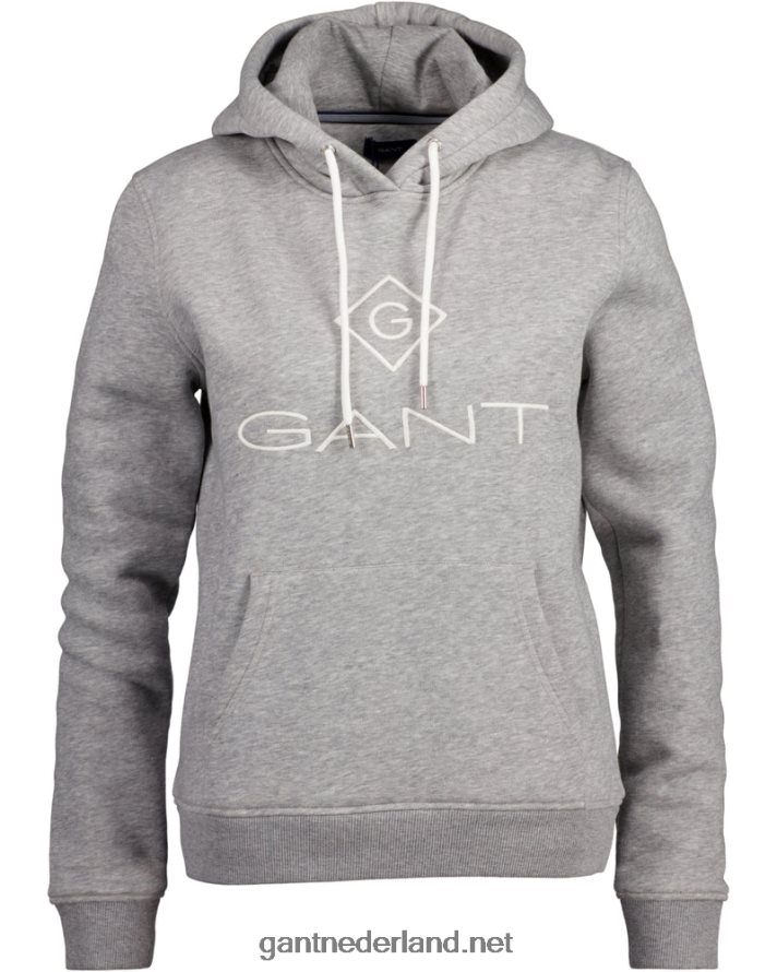 GANT vrouwen grijs gemêleerd sweatshirt met logo-sweatshirt R48460722