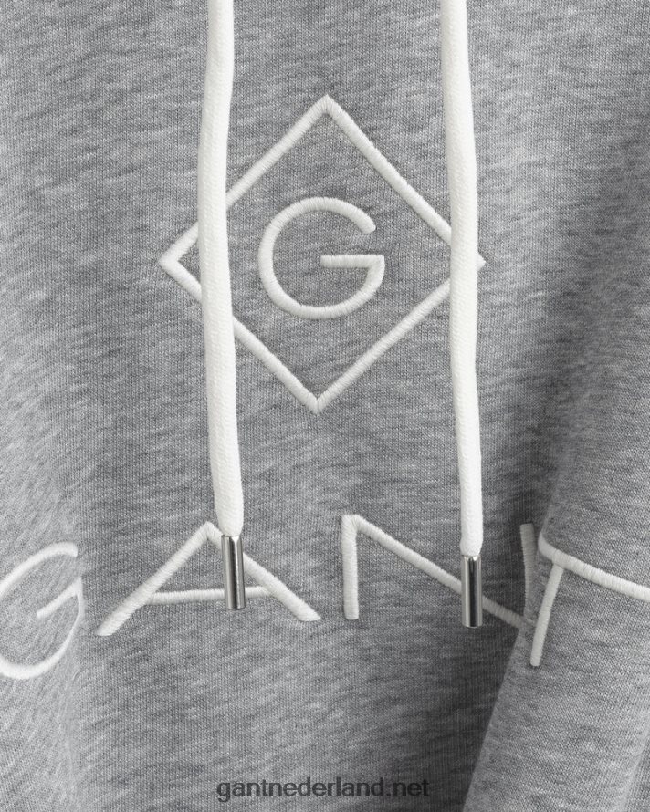 GANT vrouwen grijs gemêleerd sweatshirt met logo-sweatshirt R48460722